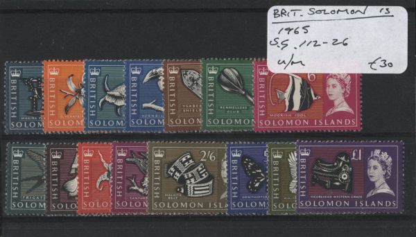 Soloman Is. 1965 SG.112-126 U/M (Lot 3)