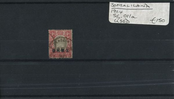 Somaliland 1904 SG.O11a Used