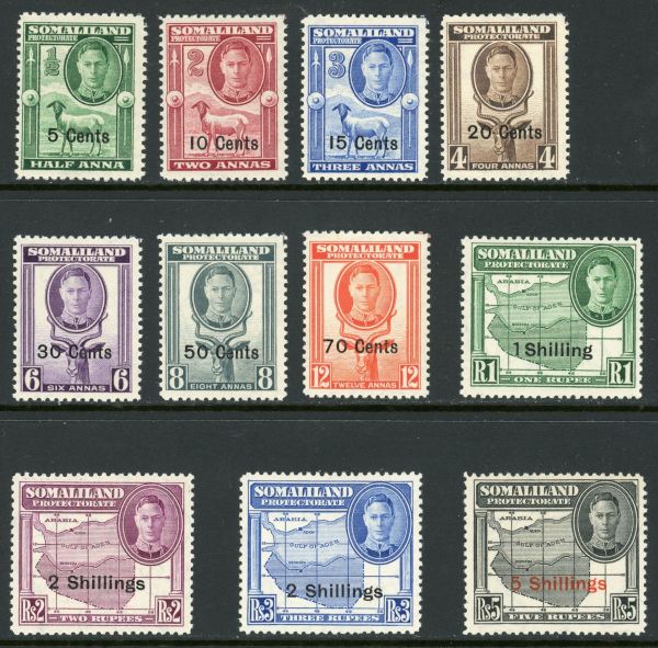 Somaliland 1951 SG.125-135 M/M