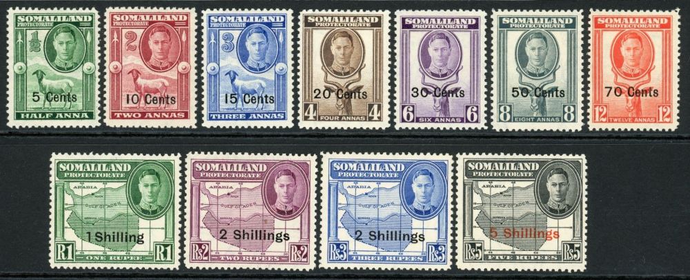 Somaliland 1951 SG.125-135 M/M (1)