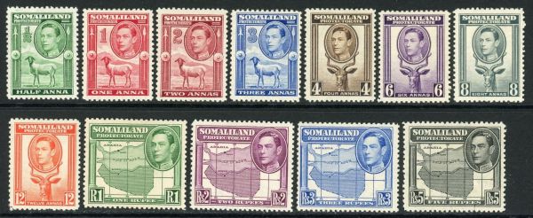 Somaliland Protectorate 1938 SG.93-104 M/M