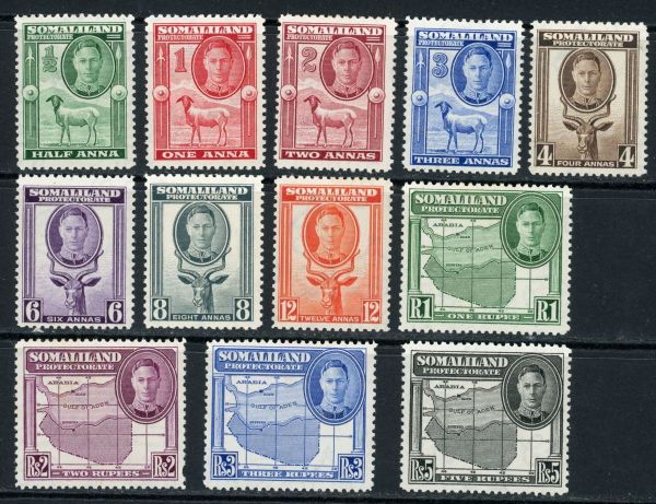 Somaliland Protectorate 1942 SG.105-116 M/M