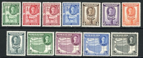 Somaliland Protectorate 1942 SG.105-116 M/M