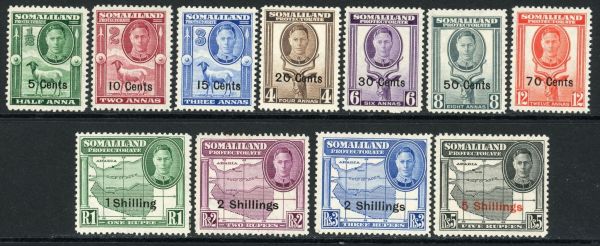 Somaliland Protectorate 1951 SG.125-135 M/M