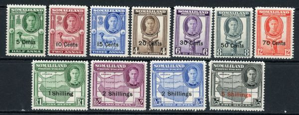 Somaliland Protectorate 1951 SG.125-135 U/M