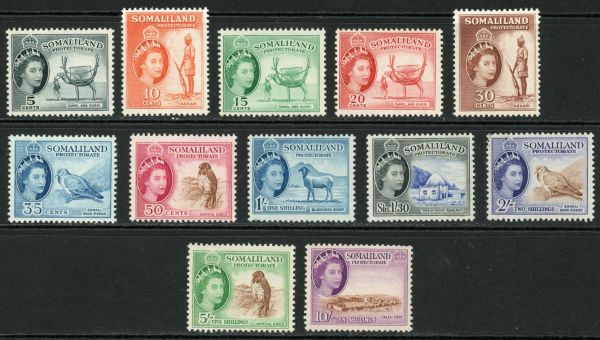 Somaliland Protectorate 1953-58 SG.137-148 U/M