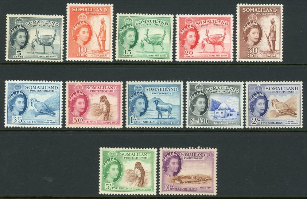 Somaliland Protectorate 1953-58 SG.137-148 U/M (1)