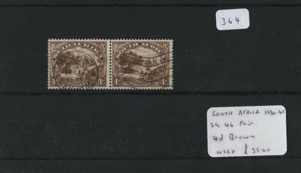 South Africa 1930-45 SG.46 Pair Used