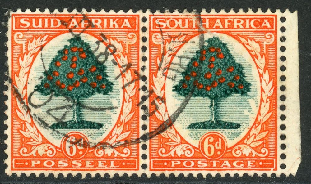 South Africa 1933-48 SG.61 Die 1 F/U pair