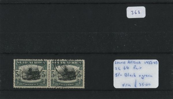 South Africa 1933-48 SG.64 Pair F/U