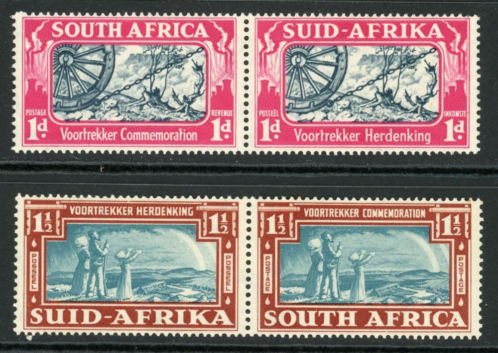 South Africa 1938 SG.80-81 U/M pairs