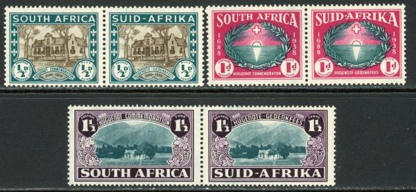 South Africa 1939 SG.82-84 U/M pairs