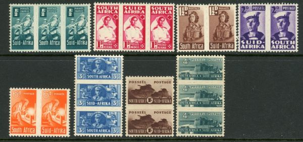 South Africa 1942-44 SG.97-104 M/M units