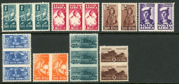 South Africa 1942-44 SG.97-104 U/M units