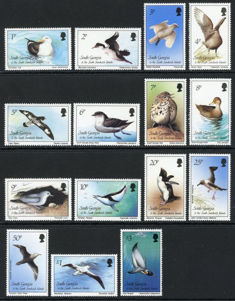 South Georgia and the South Sandwich Islands 1987 SG.161-175 U/M (2)