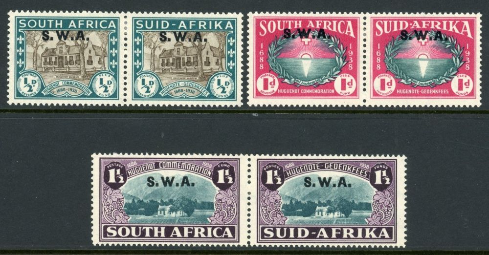 South West Africa 1937 SG.111-113 M/M