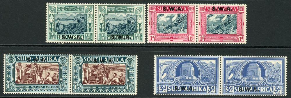 South West Africa 1938 SG.105-108 M/M pairs