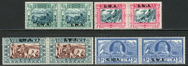 South West Africa 1938 SG.105-108 M/M pairs (1)