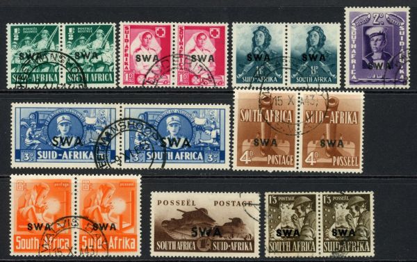 South West Africa 1941-43 SG.114-122 F/U