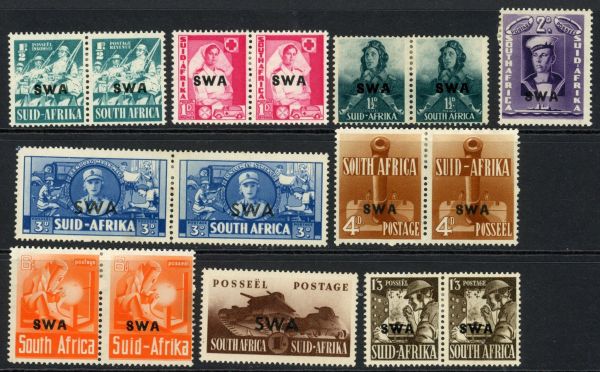 South West Africa 1941-43 SG.114-122 M/M