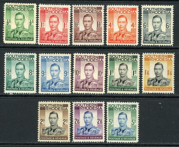 Southern Rhodesia 1937 SG.40-52 M/M