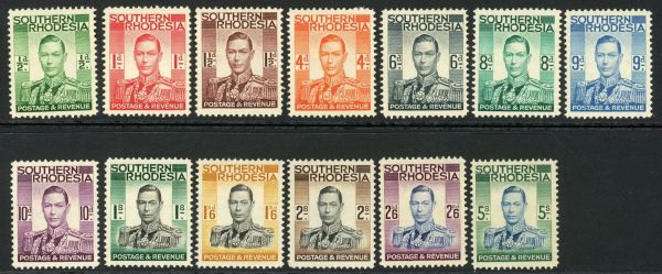 Southern Rhodesia 1937 SG.40-52 M/M