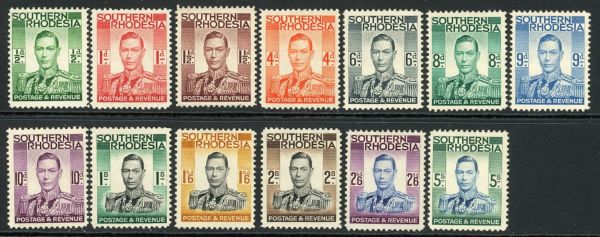 Southern Rhodesia 1937 SG.40-52 M/M