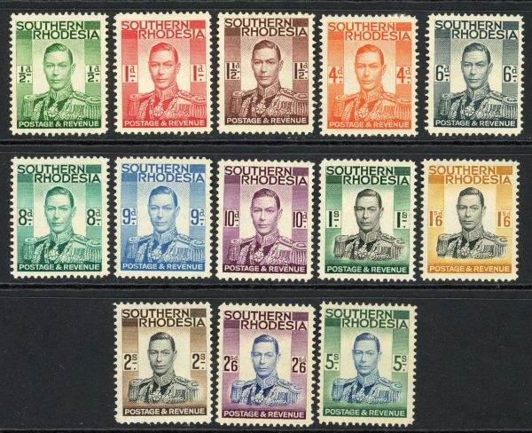 Southern Rhodesia 1937 SG.40-52 M/M