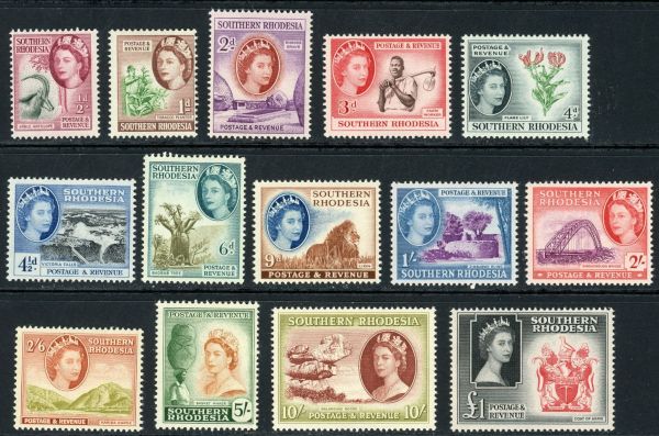 Southern Rhodesia 1953 SG.78-91 U/M