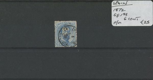 Spain 1872 SG.195 F/U