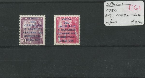 Spain 1950 SG.1149a-50a U/M