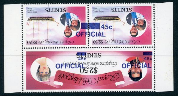 St Kitts 1983 SG.O23fe & O24fd U/M (3)