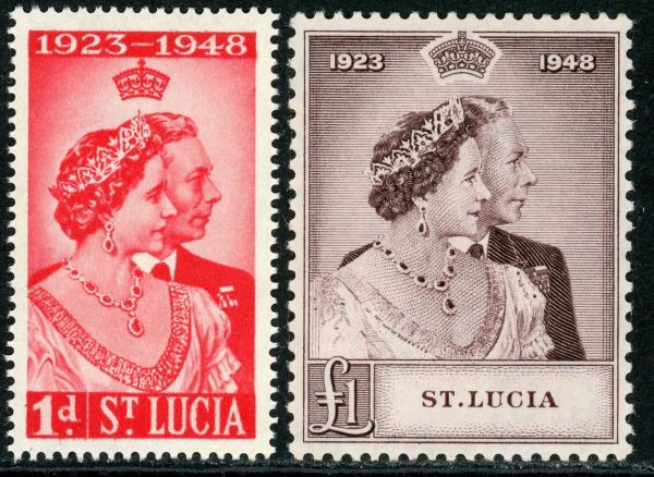 St Lucia 1948 SG.144-145 U/M