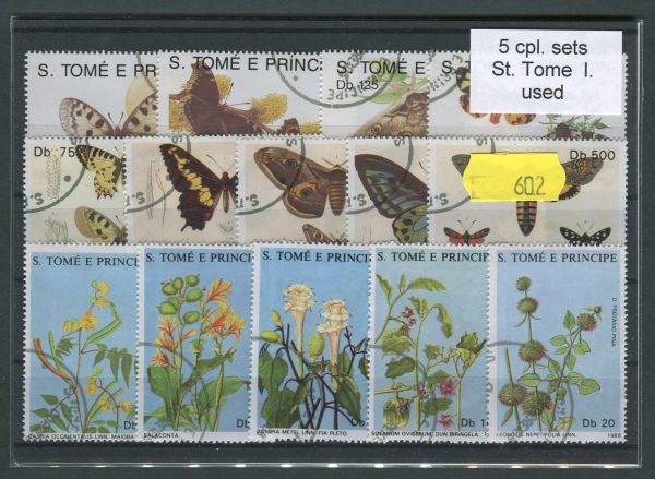 St Tome I 25 Stamps (5 Sets) (602)