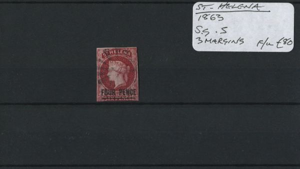 St. Helena 1863 SG.5 F/U