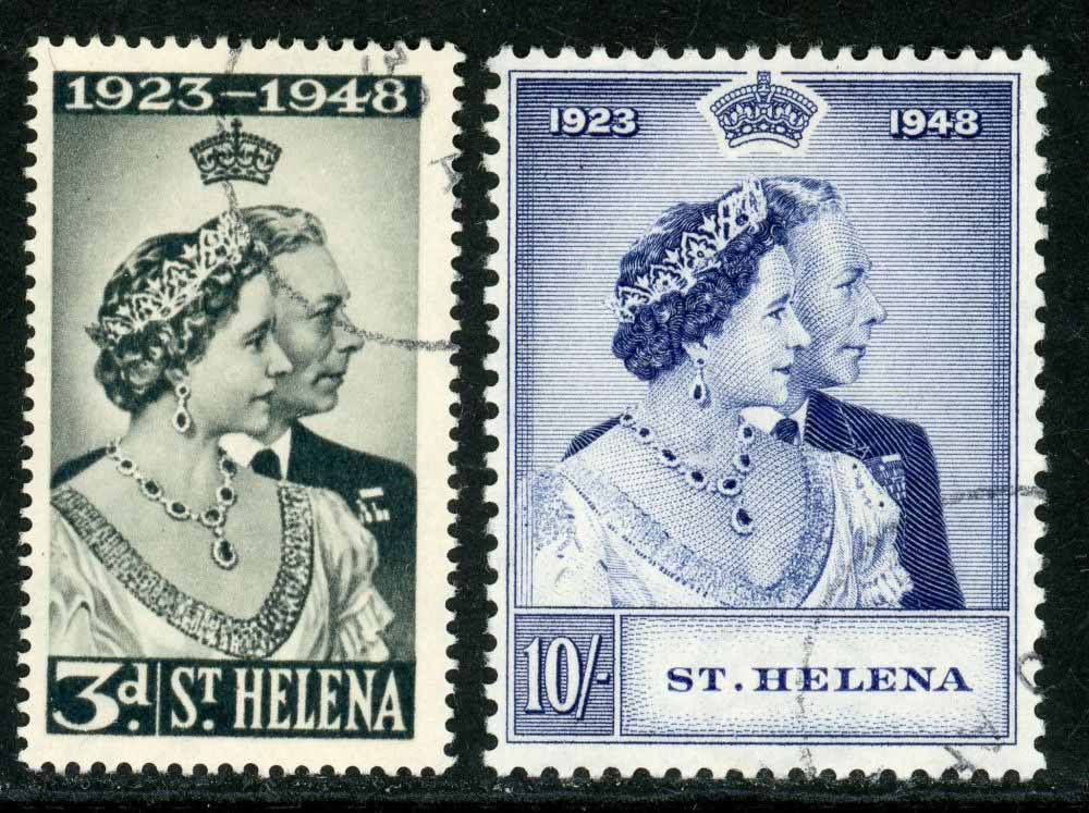 St. Helena 1948 SG.143-144 F/U (10)