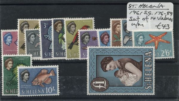 St. Helena 1961 SG.176-89 U/M