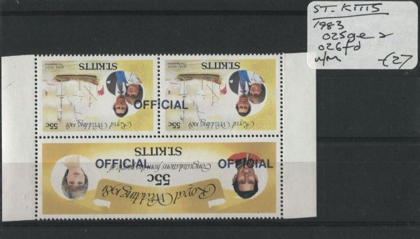 St. Kitts 1983 SG.O25ge & O26fd U/M