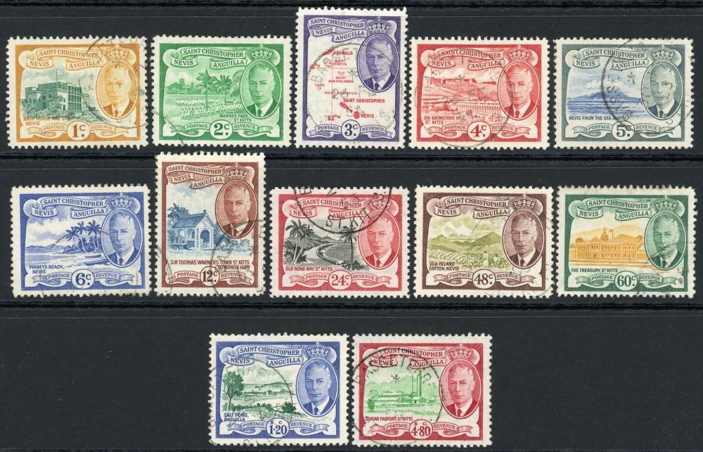 St. Kitts-Nevis 1952 SG.94-105 F/U