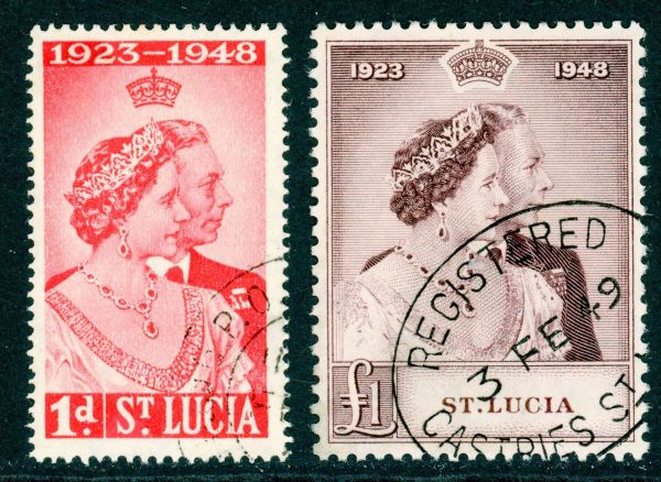 St. Lucia 1948 SG.144-145 F/U