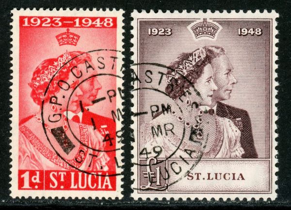 St. Lucia 1948 SG.144-145 F/U