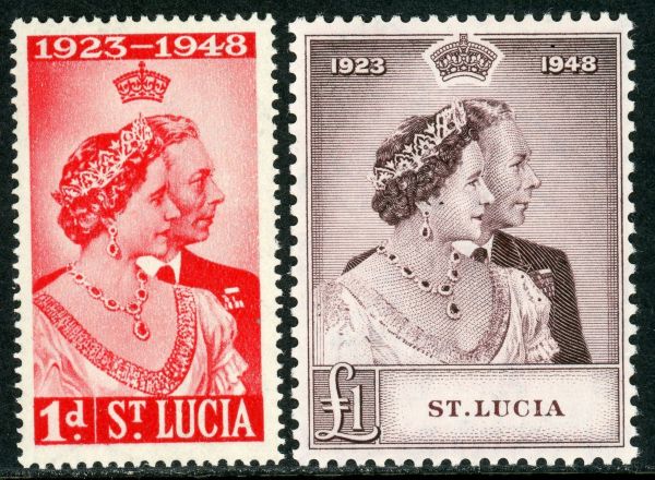 St. Lucia 1948 SG.144-145 U/M