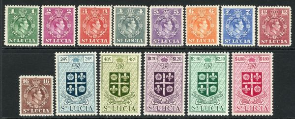 St. Lucia 1949-50 SG.146-159 M/M