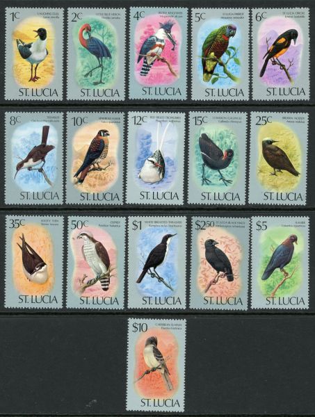 St. Lucia 1976-79 SG.415-430 U/M