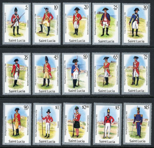 St. Lucia 1985 SG.797-811 U/M