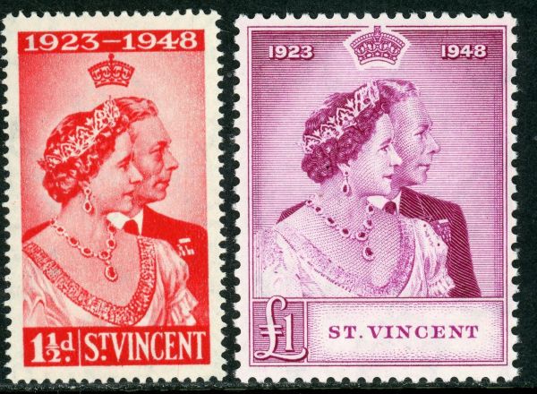 St. Vincent 1948 SG.162-163 U/M