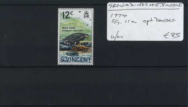 St. Vincent Grenadines 1974 SG.11a Double Opt. U/M