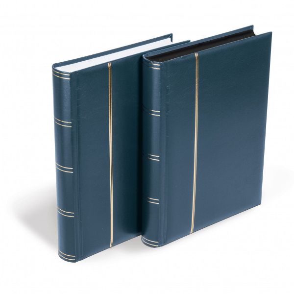 Stockbook For 128 Letters And Postcards, 64 Pages, Padded Cover, Blue