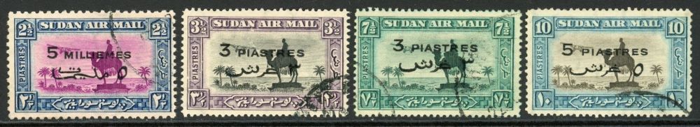 Sudan 1938 SG.74-77 F/U