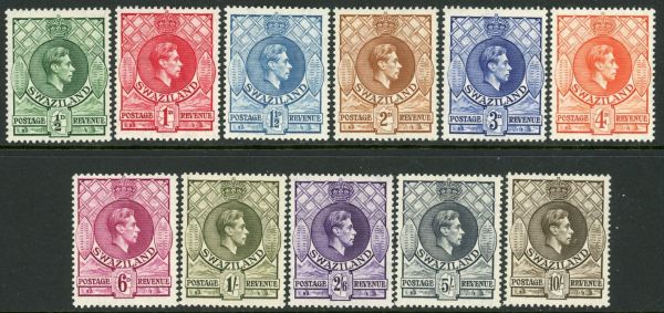 Swaziland 1938-54 SG.28-38 U/M